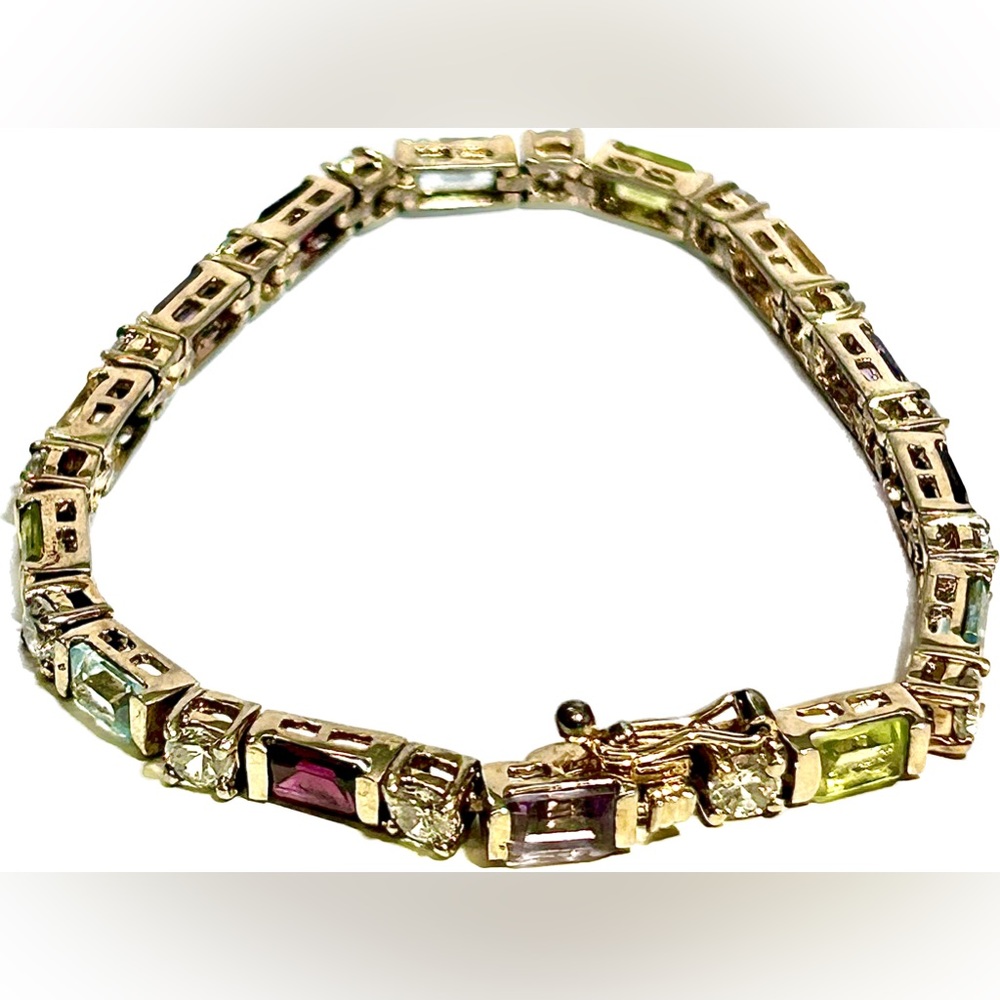 Multi-Colored Stone Tennis Bracelet